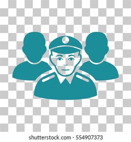 Army Team vector pictogram. Illustration style is flat iconic soft blue symbol on a chess transparent background.
