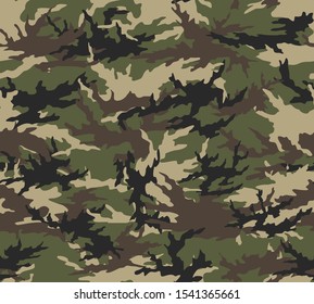 
Army texture camouflage seamless vector pattern for print.
