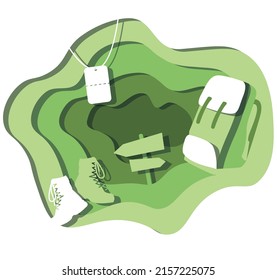 Army theme vector paper cut out design