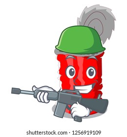 Army Tin can shape on a cartoon