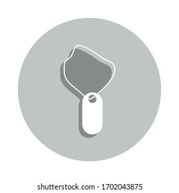 army token badge icon. Simple glyph, flat vector of web icons for ui and ux, website or mobile application