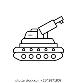 Icono vectorial del camión del ejército que puede fácilmente modificar o editar

