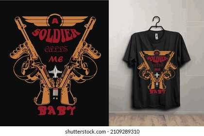 Army Tshirt Design by Illustrator