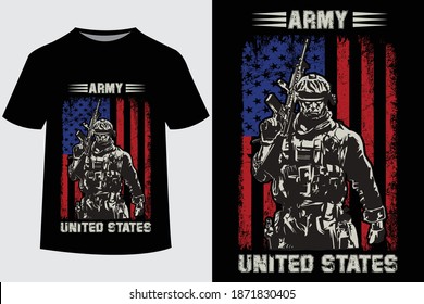 
Army United state veteran t shirts design,Vector graphic, typographic poster or t-shirt.