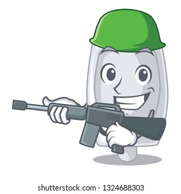 Army urinal isolated with in the mascot