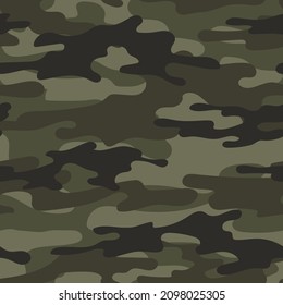 army vector camouflage print, seamless pattern for clothing headband or print.green