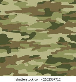army vector camouflage print, seamless green pattern for clothing headband or print.
