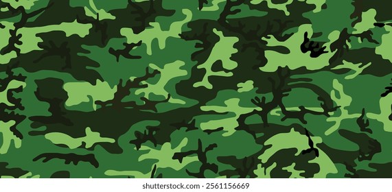 Army vector camouflage texture, seamless trendy pattern. Print on textile fabric military background