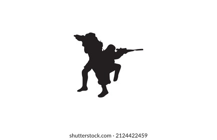 army vector design illustration black and white