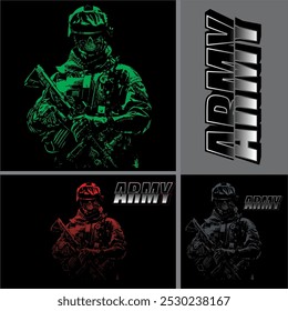 Army vector images and army writing designs, very good for design