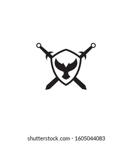 army vector logo icon sign symbol military shield circle sword wing