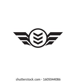 army vector logo icon sign symbol military shield circle sword wing
