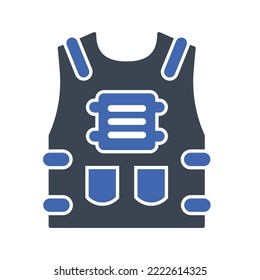 Icono del chaleco salvavidas, gráficos vectoriales
