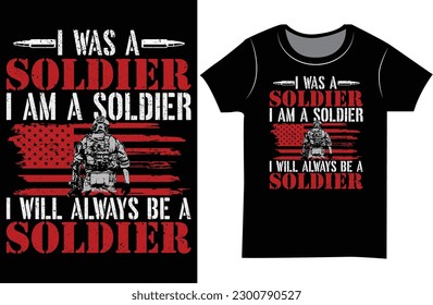 Army Veteran t shirt design. USA flag vector graphic shirt.