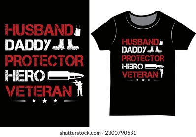 Army Veteran t shirt design. USA flag vector graphic shirt.