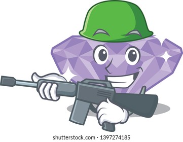 Army violet diamond in the mascot box
