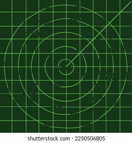 Vector de visión de radar de guerra del ejército, ilustración militar