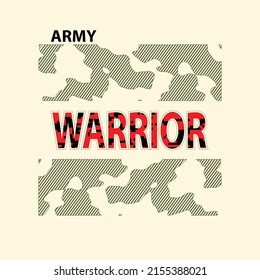 army warrior Premium Vector illustration of a text graphic. suitable screen printing and DTF for the design boy outfit of t-shirts print, shirts, hoodies baba suit, kids cottons, etc.