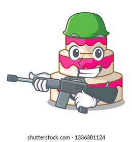 Army wedding cake in the character shape