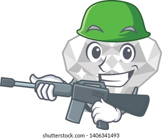 Army white diamond in the cartoon shape