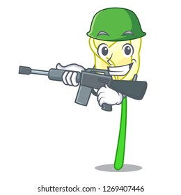 Army white rose in the shape cartoon