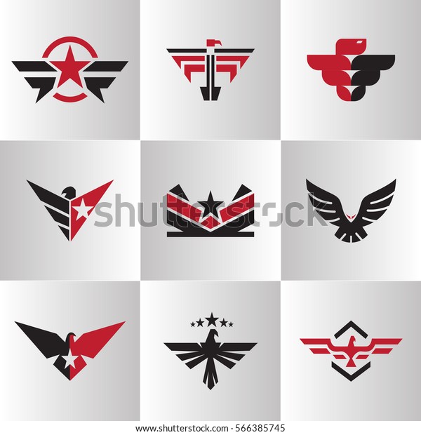 Army Wing Logo Vector Set Stock Vector Royalty Free 566385745   Army Wing Logo Vector Set 600w 566385745 