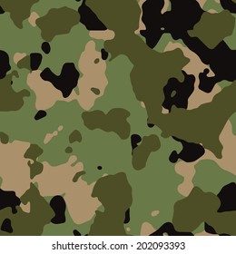 Army woodland seamless camo texture vector
