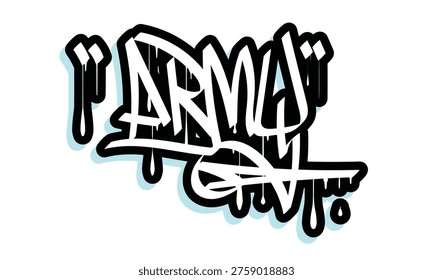 ARMY word graffiti style design