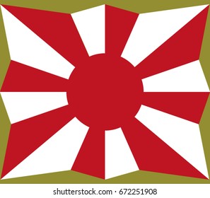 Army's flag in the emperor of japan