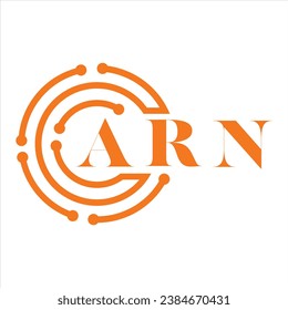 ARN letter design.ARN letter technology logo design on white background.ARN Monogram logo design for entrepreneur and business