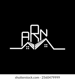 ARN Real state logo design, ARN simple and modern logo. ARN luxurious alphabet design  
