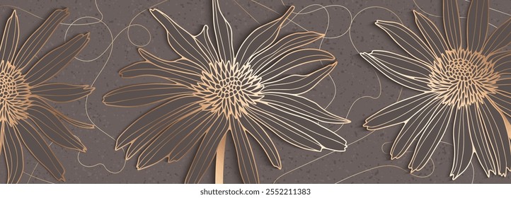 Arnica flores vetor design de luxo abstrato.