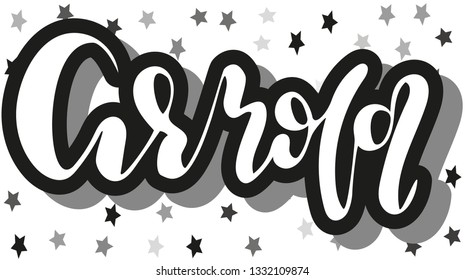 Arnold Men's name stars pattern Hand sketched lettering vector illustration EPS 10 Template as banner, card, design, print, poster. Typography wallpaper. Modern calligraphy. Drawn inspirational