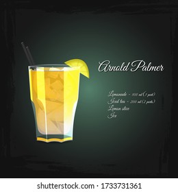 Arnold Palmer non-alcoholic cocktail vector