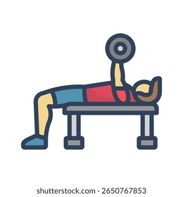 Arnold press Vector Icon which can easily modify or edit

