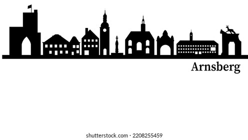 Vector de líneas de circunvalación urbano de Arnsberg Alemania