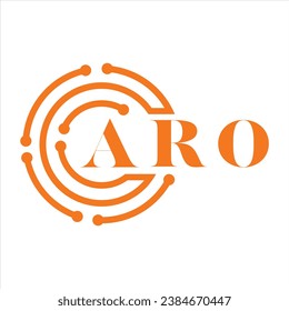 ARO letter design.ARO letter technology logo design on white background.ARO Monogram logo design for entrepreneur and business