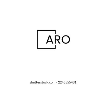 Letra ARO Ilustración del vector de diseño del logotipo inicial