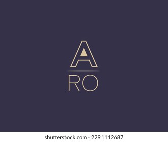 ARO letter logo design modern minimalist vector images