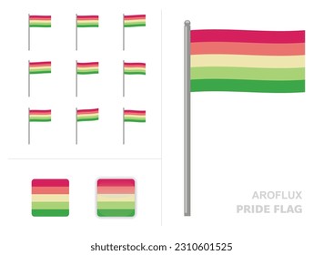 Indicador de Orgullo Aroflux Waving Animation App Vector
