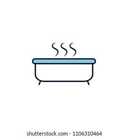 aroma bath outline icon. Element of colored spa icon for mobile concept and web apps. Thin line aroma bath outline icon can be used for web and mobile on white background