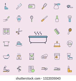 aroma bath outline icon. spa icons universal set for web and mobile