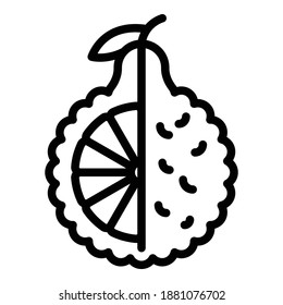 Aroma bergamot icon. Outline aroma bergamot vector icon for web design isolated on white background
