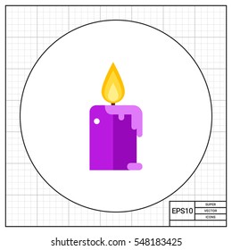 Aroma candle with flame icon