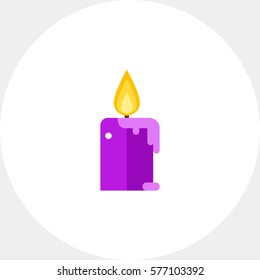 Aroma candle with flame icon