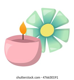 Aroma candle isolated