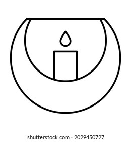 Aroma-Kerze-Outline fett-Vektorsymbol, das leicht modifiziert oder bearbeitet werden kann  