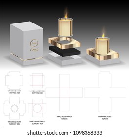 Aroma Candle Package Box Design 3d Mockup