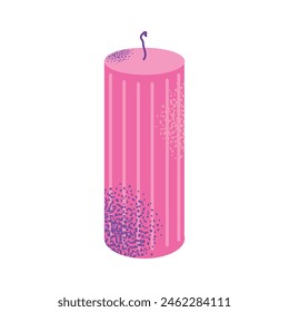 Aroma candles. Cartoon scented wax light, candle with wax and fragrance, spa therapy decoration different shapes. Vector illustration isolated on background