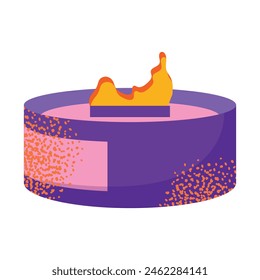 Aroma candles. Cartoon scented wax light, candle with wax and fragrance, spa therapy decoration different shapes. Vector illustration isolated on background